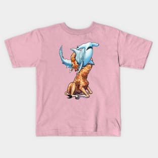 Giraffe vs. Hammerhead Kids T-Shirt